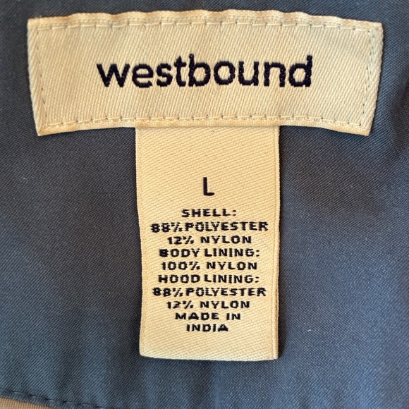 EUC Westbound Blue Rain Coat/Wind Breaker with Hood - Picture 5 of 5